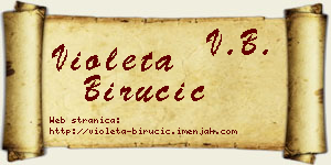 Violeta Birucić vizit kartica